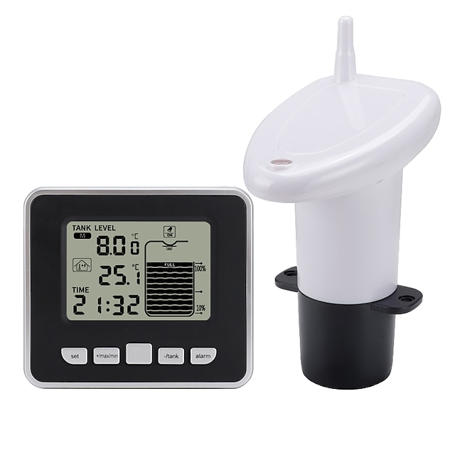  ts-ft002 senzor ultrasonic cu nivel de rezervor de apă cu contor de nivel de adâncime a lichidului cu afișare de temperatură măsurare nivel de apă de alarmă