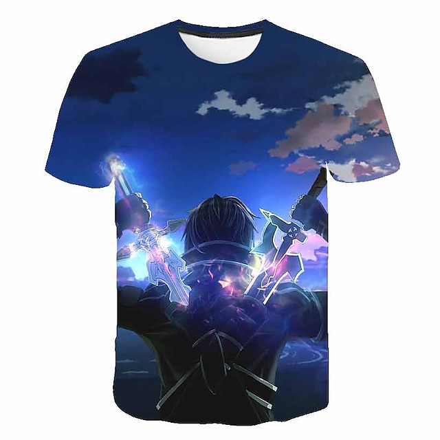 Toys & Hobbies Cosplay & Costumes | Inspired by Cosplay Anime Cartoon 100% Polyester 3D 3D Harajuku Graphic T shirt For Mens / W