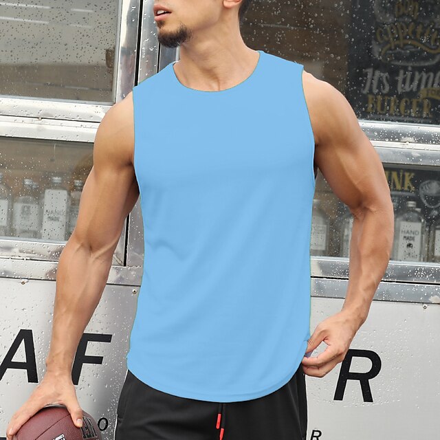 Sports & Outdoors Running, Jogging & Walking | Mens Sleeveless Workout Tank Top Running Tank Top Top Athletic Athleisure Summer 