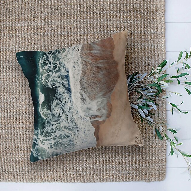 Home & Garden Home Decor | Vacation Beach Double Side Cushion Cover 1PC Soft Decorative Square Throw Pillow Cover Cushion Case P