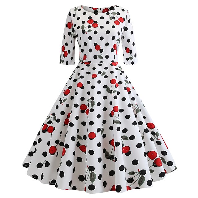 Audrey Hepburn Retro Vintage 1950s Vacation Dress Summer A Line Dress ...