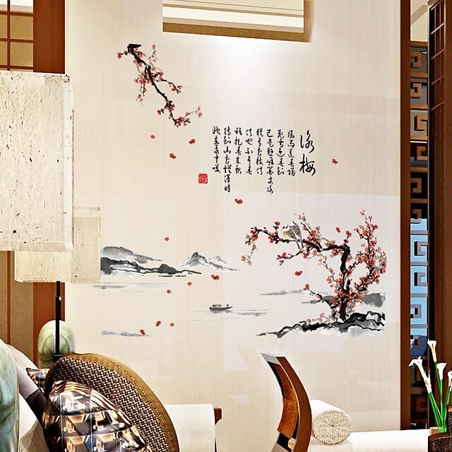 Home & Garden Home Decor | wall stickers wholesale creative chinese style pastoral calligraphy calligraphy stickers study room l