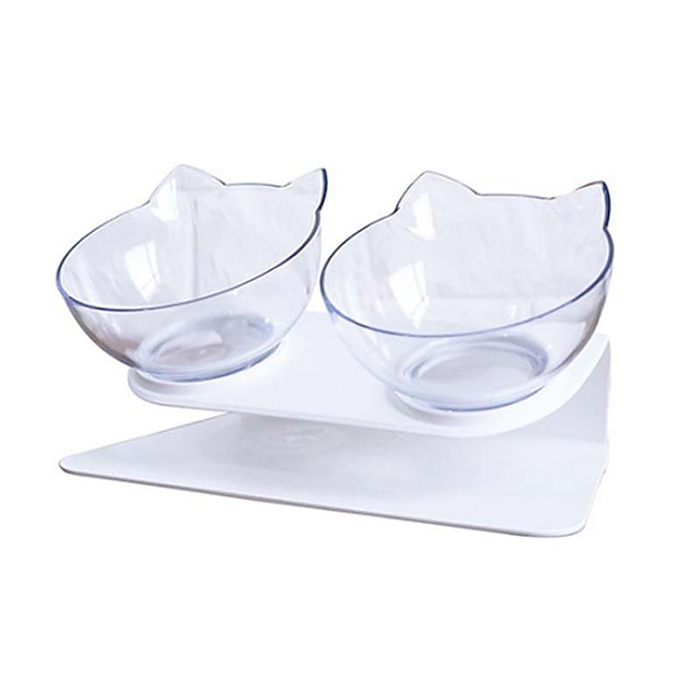  pet comfort ciotole cibo per animali mangiatoia acqua dispenser inclinato 15°-cane gatto ciotola doppia con piattaforma rialzata e inclinata