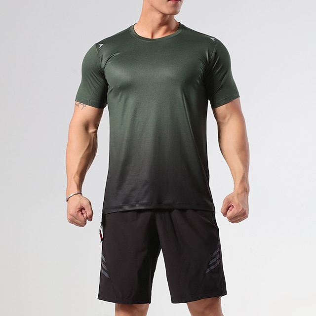 Sports & Outdoors Running, Jogging & Walking | Mens Short Sleeve Running Shirt Tee Tshirt Top Athletic Summer Quick Dry Breathab