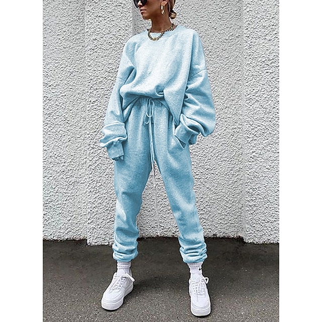 Sports & Outdoors Running, Jogging & Walking | Womens Tracksuit Jogging Suit 2 Piece Street Casual Winter Long Sleeve Breathable