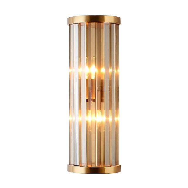  lightinthebox led קיר קריסטל סגנון מיני מודרני נורדי זהב סרגלי אור led נוקשה סלון חדר שינה אור קיר פלדה 220-240v 110-120v