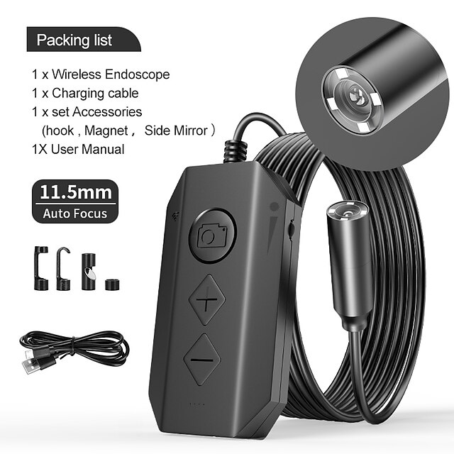 20m 5.5mm USB Endoscope with 720P Waterproof Camera for Pipe Car Inspection BS 