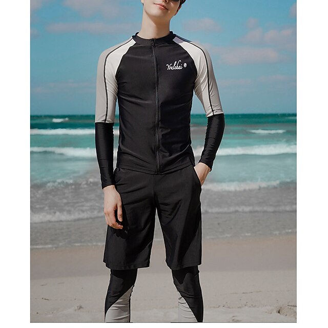 Scuba Diving Suit Top Surfing Suit Rash Guard Long Sleeves Swimsuit UPF50 