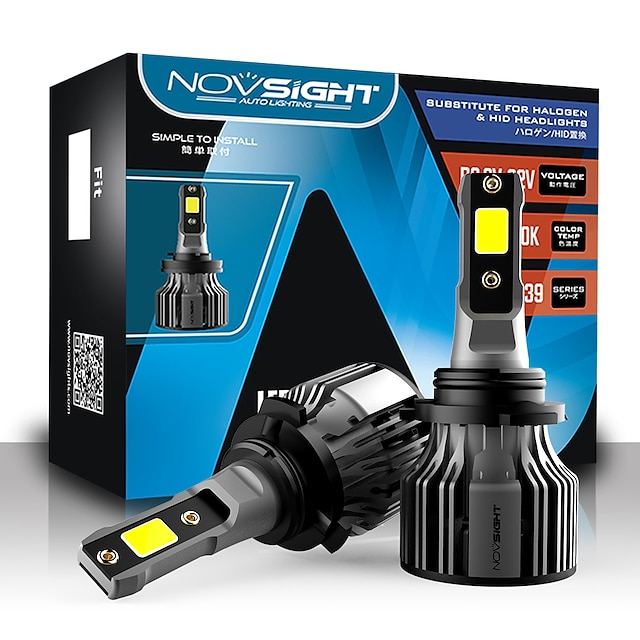  2 قطع NOVSIGHT سيارة LED مصباح الرأس H13 9007 H7 لمبات الضوء 10000 lm 72 W 6000 k من أجل عالمي كل السنوات