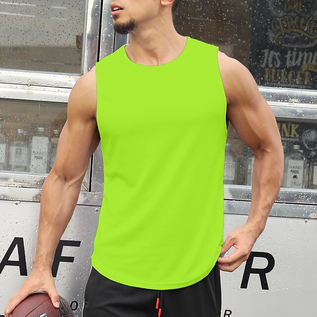 Sports & Outdoors Running, Jogging & Walking | Mens Sleeveless Workout Tank Top Running Tank Top Top Athletic Athleisure Summer 