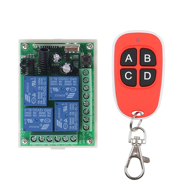 Relay Wireless Gate Garage Door Opener Remote Control Switch 3pcs Transmitter