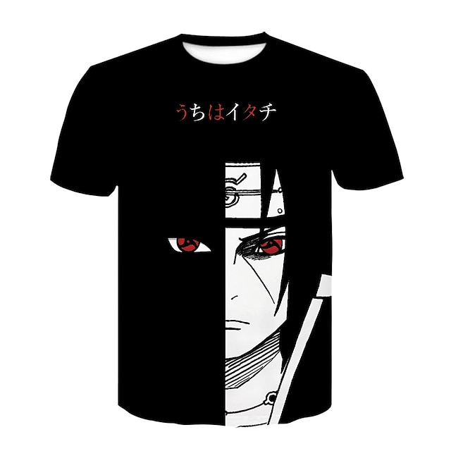  Inspireret af Naruto Hatake Kakashi Anime Tegneserie Manga 3D 3D Harajuku Grafisk T恤衫 Til Herre Dame Voksne 3D-udskrivning Polyester / bomuldsblanding
