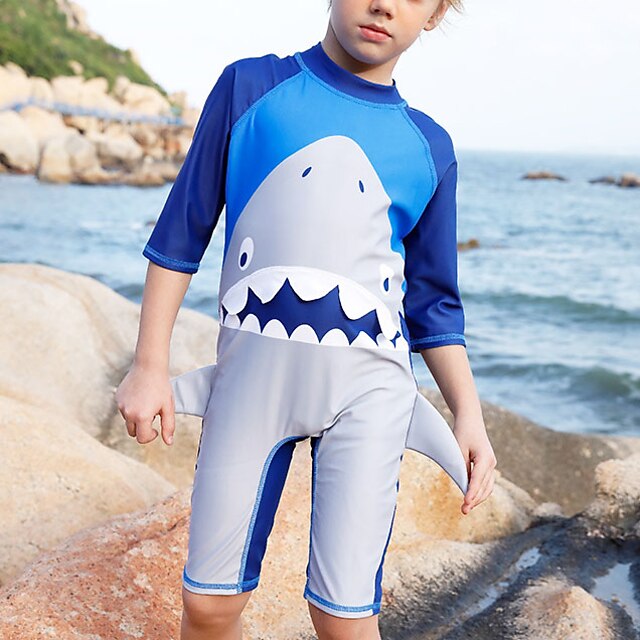 Sports & Outdoors Surfing, Diving & Snorkeling | Boys Rash guard Swimsuit UV Sun Protection UPF50+ Breathable Half Sleeve Swimwe