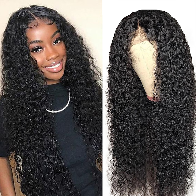 13*4 Kinky Curly Human Hair  Wigs 130% Density Curly Lace Frontal Wig 13*4 Lace Curly Wig Lace Front Human Hair Wigs