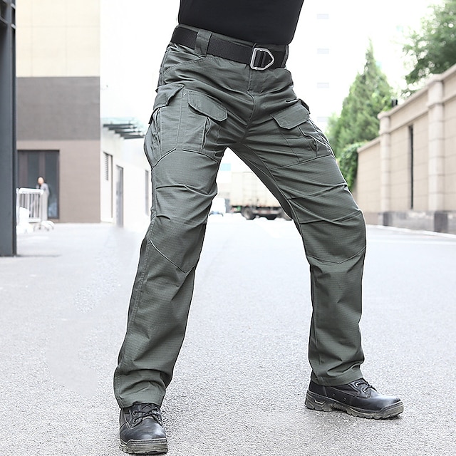 Mens Clothing Mens Bottoms | mens outdoor assault pants waterproof windproof multi-pocket loose tactical trousers camouflage car