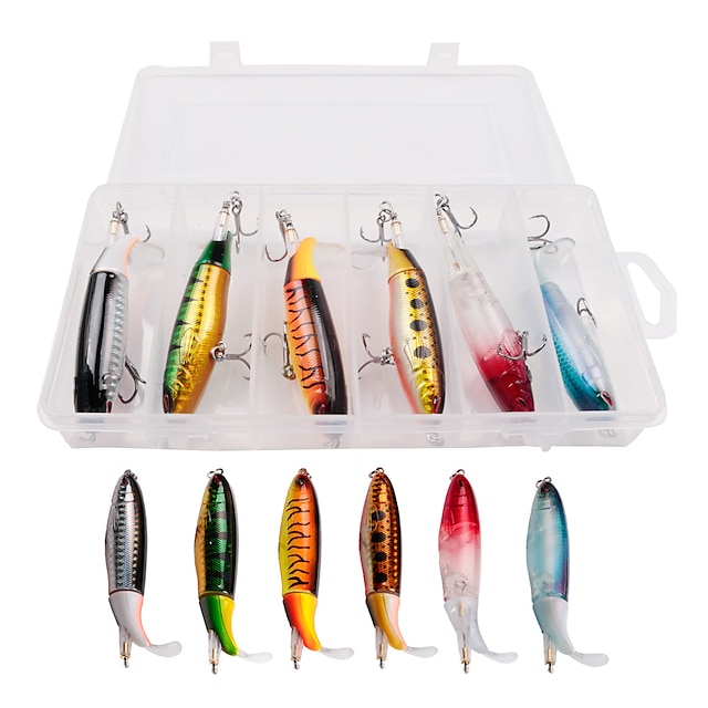 Fishing Hooks Lures Baits Plastic Fly Lifelike Lures Kit for Trout Bass Fish A