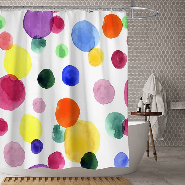  Rideau de douche tissu imperméable décoration salle de bain et moderne et géométrique et abstrait 70 pouces