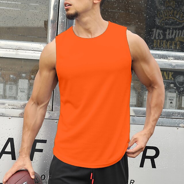 Sports & Outdoors Running, Jogging & Walking | Mens Sleeveless Workout Tank Top Running Tank Top Top Athletic Athleisure Summer 