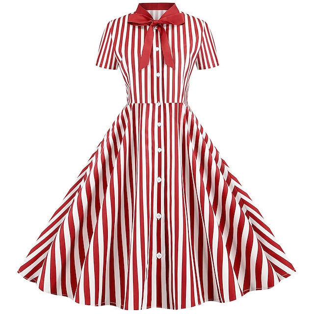 Retro Vintage Hepburn Cocktail Dress Vintage Dress Dailywear Dress ...