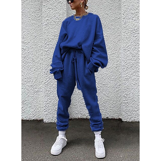 Sports & Outdoors Running, Jogging & Walking | Womens Tracksuit Jogging Suit 2 Piece Street Casual Winter Long Sleeve Breathable