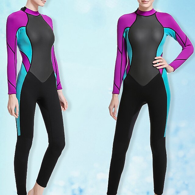 Sports & Outdoors Surfing, Diving & Snorkeling | Womens Full Wetsuit 3mm SCR Neoprene Diving Suit Thermal Warm UPF50+ Quick Dry 