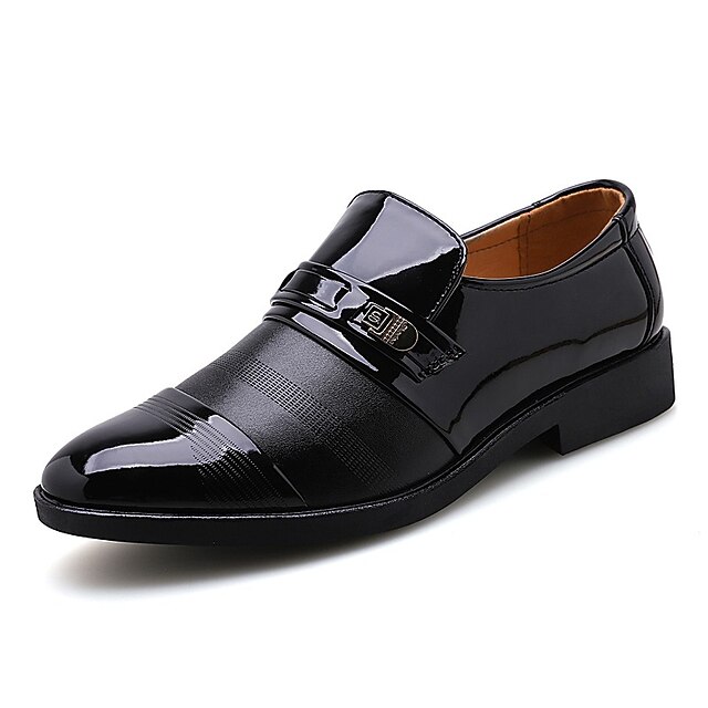 Hombre Zapatos de taco bajo y Slip-On Negocios Clásico Diario PU Negro  Marrón Primavera Verano 8656664 2022 – $52.19