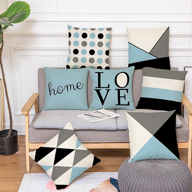 Home & Garden Home Decor | Geometric Double Side Cushion Cover 1PC Soft Square Throw Pillow Cover Cushion Case Pillowcase for Be