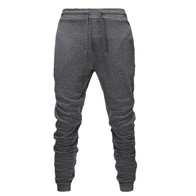  Men's Sweatpants Joggers Winter Pants Trousers Pants Trousers Letter Warm Full Length Simple Casual Loose Fit Black White Micro-elastic