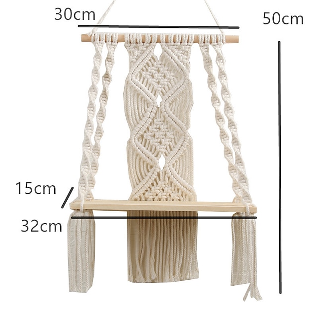 Home & Garden Home Decor | 1PC Hand Woven Macrame Wall Tapestry Hanging Bohemian Boho Art Decor Blanket Curtain Home Bedroom Liv