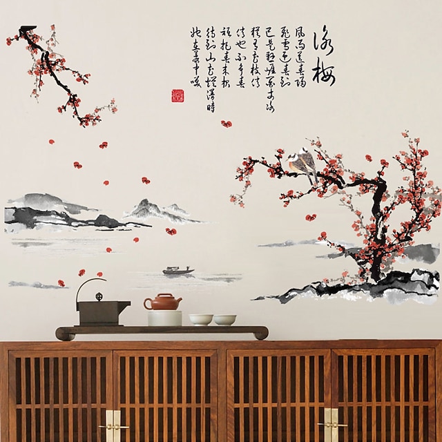 Home & Garden Home Decor | wall stickers wholesale creative chinese style pastoral calligraphy calligraphy stickers study room l