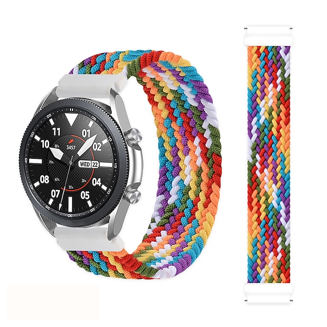  Pasek do zegarka na Samsung Galaxy Tkanina Zastąpienie Pasek Pleciony Elastyczny Pasek sportowy Mankiet