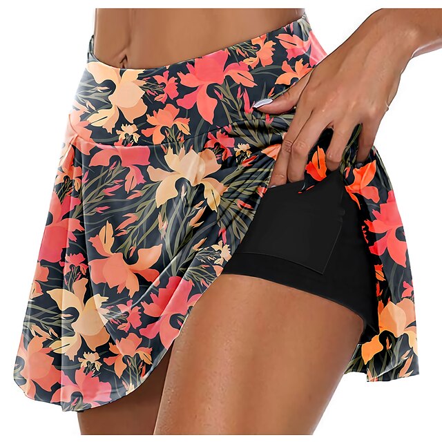 Women's Running Skirt Athletic Skorts Side Pockets 3D Print High Waist Shorts  Athletic Athleisure Breathable Quick Dry Moisture Wicking Fitness Gym  Workout Running Sportswear Activewear Floral Green 8655685 2022 – $14.99