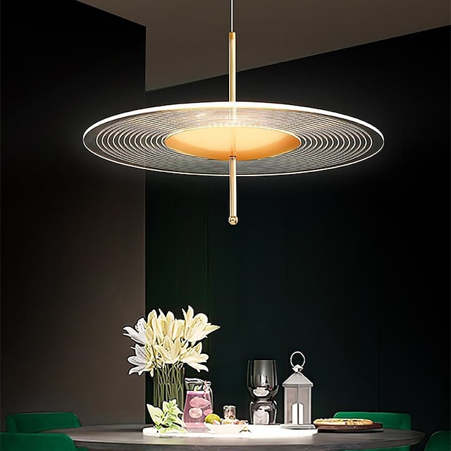 luz colgante led luz de isla de cocina oro moderno 35/45/55 cm araña de diseño único acrílico estilo artístico elegantes acabados pintados 220-240v 110-120v