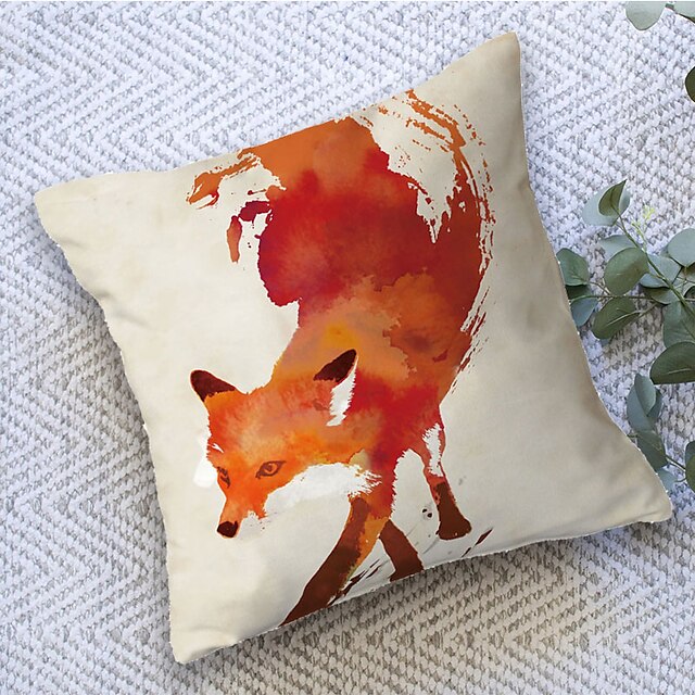 Home & Garden Home Decor | Fox Double Side Cushion Cover 1PC Soft Throw Pillow Cover Cushion Case Pillowcase for Sofa Bedroom Li