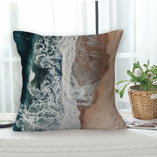 Home & Garden Home Decor | Vacation Beach Double Side Cushion Cover 1PC Soft Decorative Square Throw Pillow Cover Cushion Case P