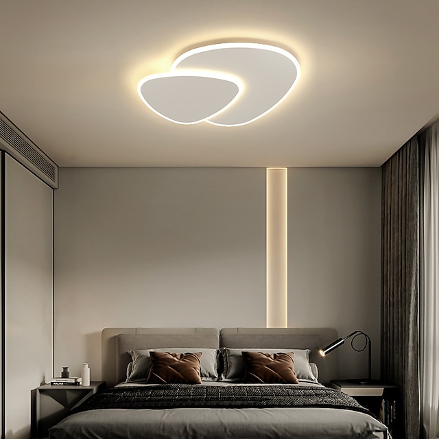  plafón led 40 50 cm formas geométricas empotrar luces metal estilo moderno geometría acabados pintados led moderno 220-240v