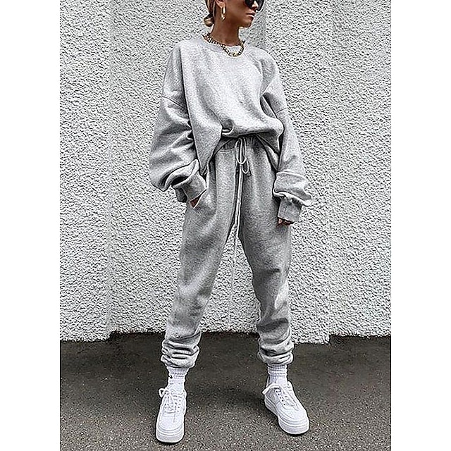 Sports & Outdoors Running, Jogging & Walking | Womens Tracksuit Jogging Suit 2 Piece Street Casual Winter Long Sleeve Breathable