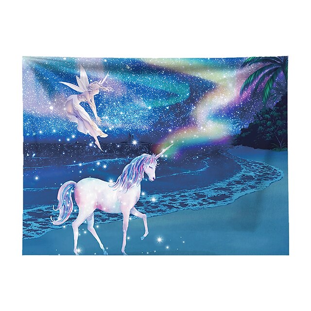 Home & Garden Home Decor | Unicorn Wall Tapestry Art Decor Blanket Curtain Hanging Home Bedroom Living Room Decoration Polyester