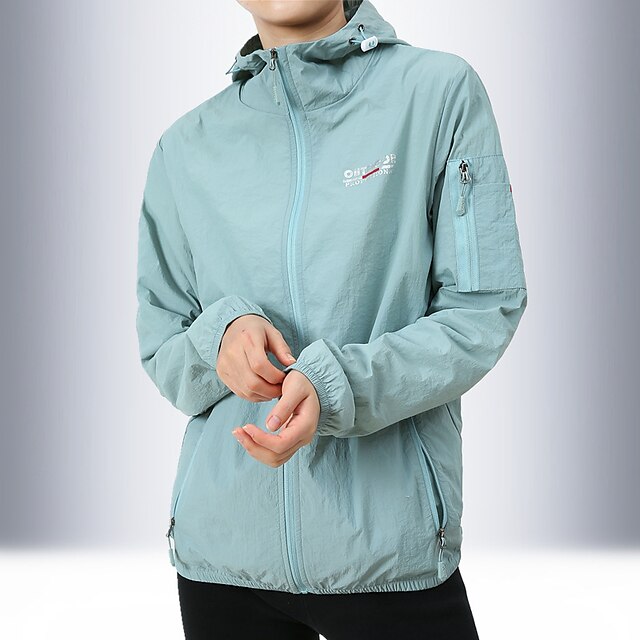 Women Sun Protective Hoodie Lightweight Windbreaker Quick Dry Sunproof UV-Protective Clothing Workout Sport Jacket Men