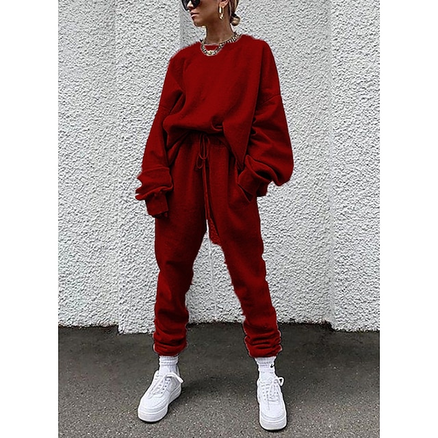 Sports & Outdoors Running, Jogging & Walking | Womens Tracksuit Jogging Suit 2 Piece Street Casual Winter Long Sleeve Breathable