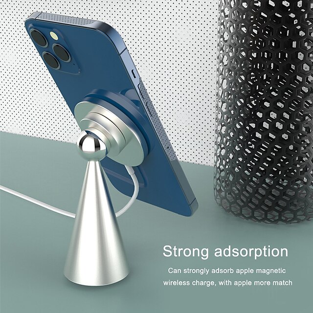 Phones & Accessories Phone Mounts & Holders | Magnetic Cell Phone Stand for Desk, Metal Rechargeable 360 Degree Rotation Desktop