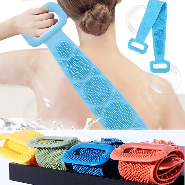 Home & Garden Bath Accessories | Magic Silicone Brushes with Self Adhesive Hook Bath Towels Rubbing Back Mud Peeling Body Massag