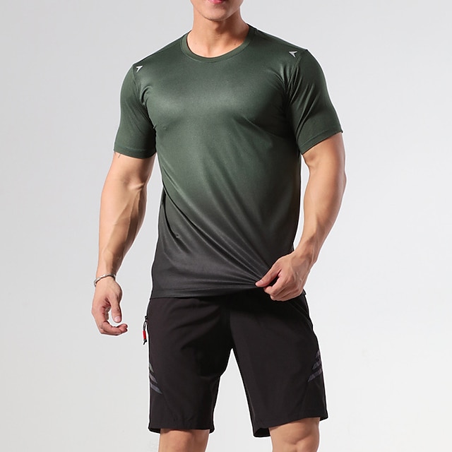 Sports & Outdoors Running, Jogging & Walking | Mens Short Sleeve Running Shirt Tee Tshirt Top Athletic Summer Quick Dry Breathab