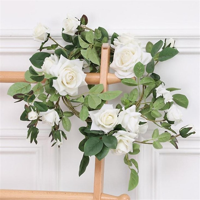 Home & Garden Home Decor | 180cm Nordic Style Simulation Flannelette Rose Vine Home Decoration Wedding Decoration Flower Vine - 