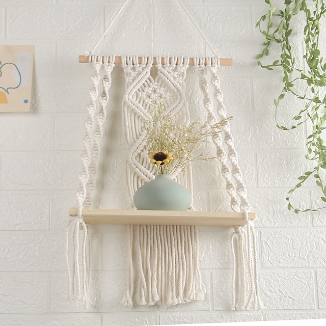 Home & Garden Home Decor | 1PC Hand Woven Macrame Wall Tapestry Hanging Bohemian Boho Art Decor Blanket Curtain Home Bedroom Liv