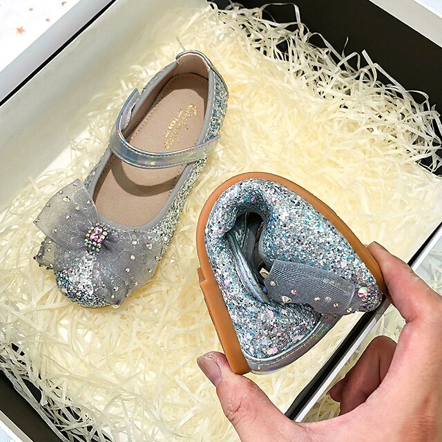 Shoes & Bags Kids Shoes | Girls Flats Glitters Mary Jane Flower Girl Shoes Princess Shoes Synthetics Glitter Crystal Sequined Je