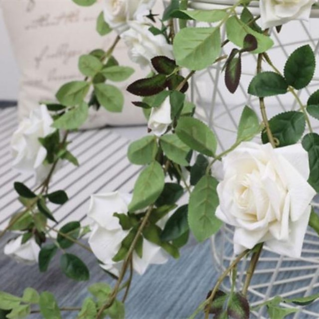 Home & Garden Home Decor | 180cm Nordic Style Simulation Flannelette Rose Vine Home Decoration Wedding Decoration Flower Vine - 