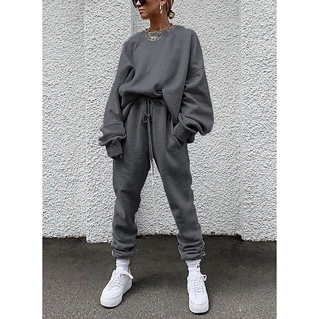 Sports & Outdoors Running, Jogging & Walking | Womens Tracksuit Jogging Suit 2 Piece Street Casual Winter Long Sleeve Breathable