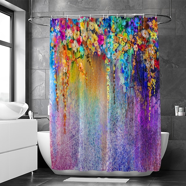  Waterproof Fabric Shower Curtain Bathroom Decoration and Modern and Beach Theme and Landscape 70 Inch