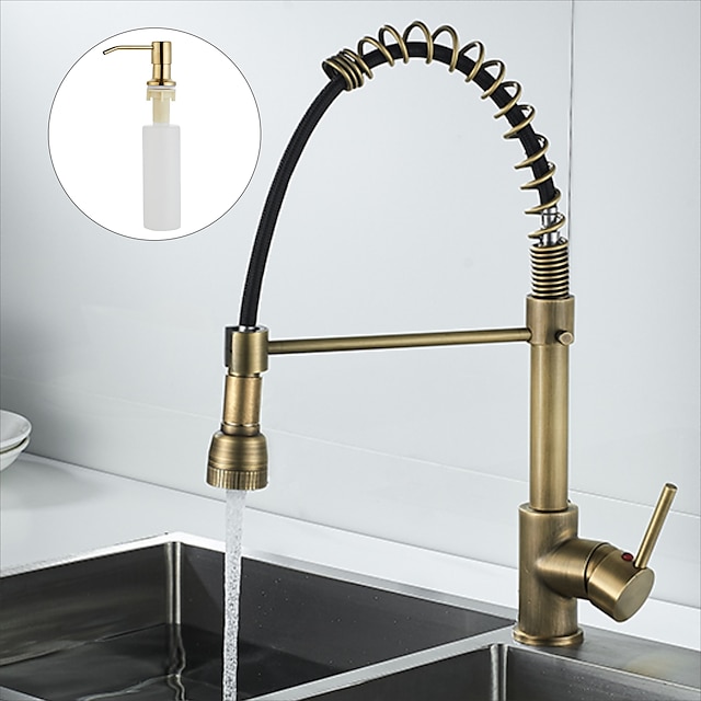 Home & Garden Faucets/Shower System/Kitchen Tap | Kitchen Faucet,Brass Pull-out/Pull-down Rotatable Single Handle One Hole Multi